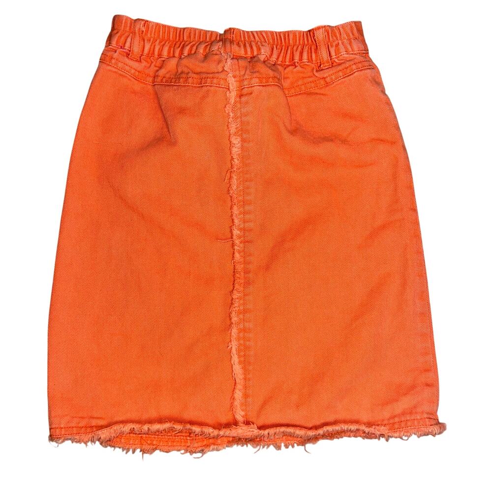 Vintage Y2K Camp Beverly Hills orange denim skirt girls size 4 - Picture 2 of 6